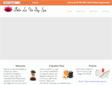 Tablet Screenshot of mybellelaviedayspa.com